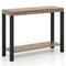2 Tier Wood Bar Table, Cashew Wood Frame, Shelf and 220 lbs Capacity